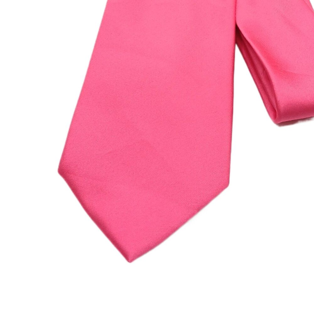 KissTies Hot Pink Tie Mens XL 63.5” Soft Satin Microfiber Designer Classic New